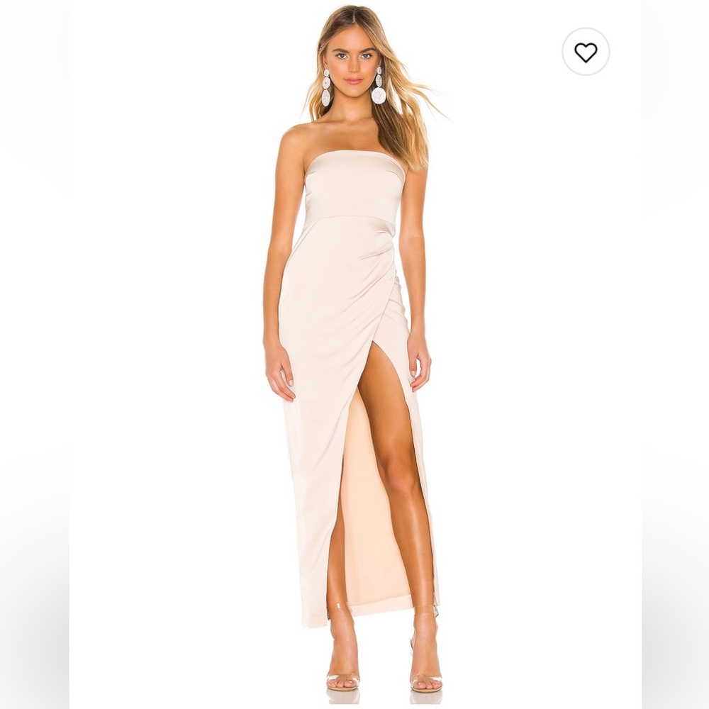 Revolve x NBD - Lucilda Gown midi dress - strapless - in champagne colorway